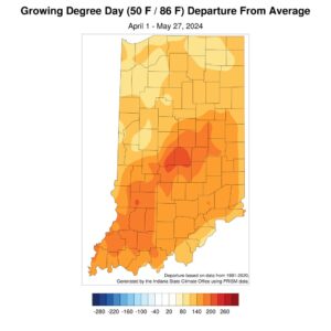 departure from avg growing degree days april to may