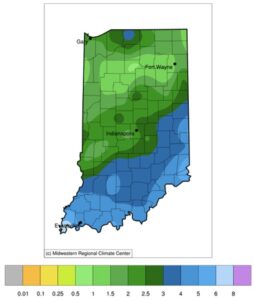 map of rainfall after hurricane