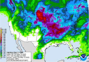 forecasted rainfall in the US