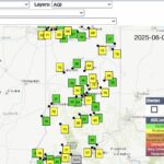 Figure 2. Example output from the Indiana Department of Environmental Management’s near real-time air quality map. ( https://www.in.gov/idem/airmonitoring/air-quality-data/)