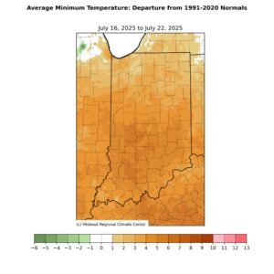 minimum temp departure from normal