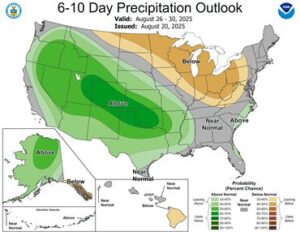 below normal precipitation expected