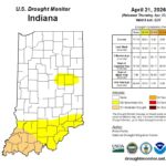 U.S. Drought Monitor classifications for conditions through April 21, 2026.